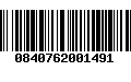 Código de Barras 0840762001491