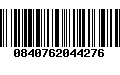 Código de Barras 0840762044276