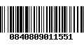 Código de Barras 0840809011551