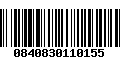 Código de Barras 0840830110155