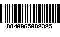 Código de Barras 0840965002325