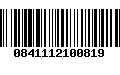 Código de Barras 0841112100819