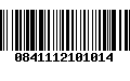 Código de Barras 0841112101014