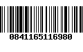 Código de Barras 0841165116980