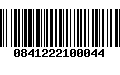 Código de Barras 0841222100044