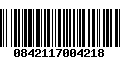 Código de Barras 0842117004218