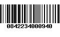 Código de Barras 0842234000940