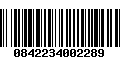 Código de Barras 0842234002289