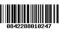 Código de Barras 0842288010247