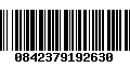 Código de Barras 0842379192630