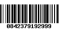 Código de Barras 0842379192999
