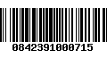 Código de Barras 0842391000715