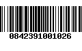 Código de Barras 0842391001026