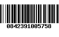 Código de Barras 0842391005758