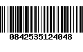 Código de Barras 0842535124048