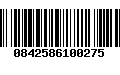 Código de Barras 0842586100275