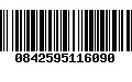 Código de Barras 0842595116090