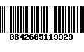 Código de Barras 0842605119929