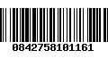 Código de Barras 0842758101161