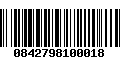 Código de Barras 0842798100018