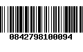 Código de Barras 0842798100094