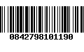 Código de Barras 0842798101190