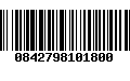 Código de Barras 0842798101800