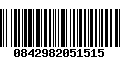 Código de Barras 0842982051515