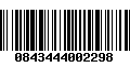 Código de Barras 0843444002298