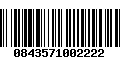 Código de Barras 0843571002222