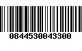 Código de Barras 0844530043300