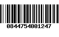 Código de Barras 0844754001247