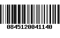 Código de Barras 0845120041140