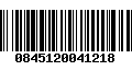 Código de Barras 0845120041218