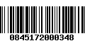 Código de Barras 0845172000348