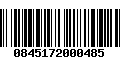 Código de Barras 0845172000485