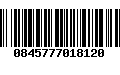 Código de Barras 0845777018120