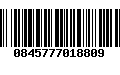 Código de Barras 0845777018809