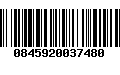 Código de Barras 0845920037480