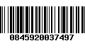 Código de Barras 0845920037497