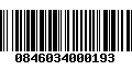 Código de Barras 0846034000193