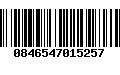 Código de Barras 0846547015257
