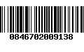 Código de Barras 0846702009138