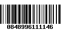 Código de Barras 0848996111146