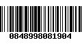 Código de Barras 0848998081904