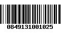 Código de Barras 0849131001025