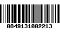 Código de Barras 0849131002213