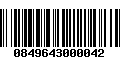 Código de Barras 0849643000042