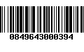 Código de Barras 0849643000394