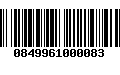 Código de Barras 0849961000083